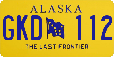 AK license plate GKD112