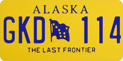 AK license plate GKD114