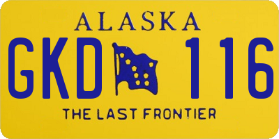 AK license plate GKD116