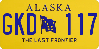 AK license plate GKD117
