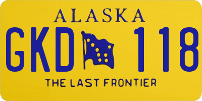 AK license plate GKD118