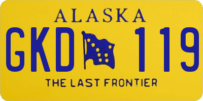 AK license plate GKD119