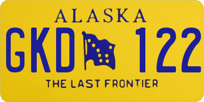 AK license plate GKD122
