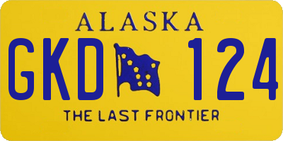 AK license plate GKD124