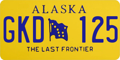 AK license plate GKD125