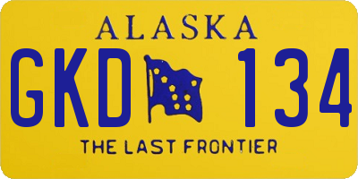 AK license plate GKD134