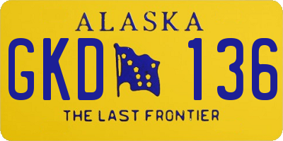 AK license plate GKD136