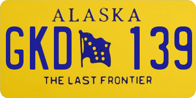 AK license plate GKD139