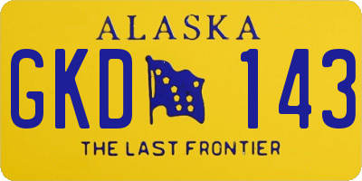 AK license plate GKD143