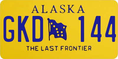 AK license plate GKD144