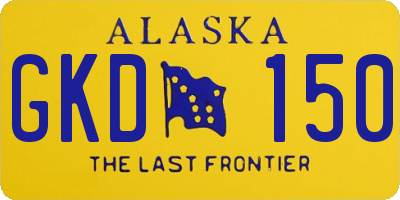 AK license plate GKD150