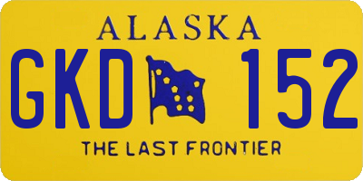 AK license plate GKD152