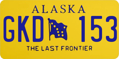 AK license plate GKD153