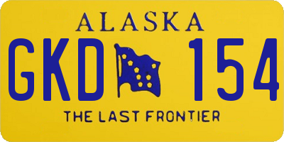 AK license plate GKD154