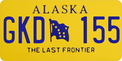 AK license plate GKD155