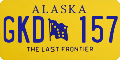 AK license plate GKD157