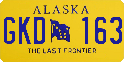 AK license plate GKD163