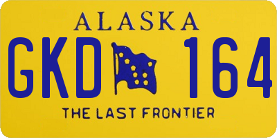 AK license plate GKD164