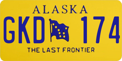 AK license plate GKD174