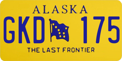 AK license plate GKD175