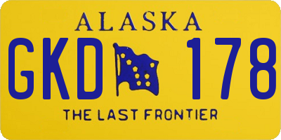 AK license plate GKD178