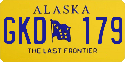 AK license plate GKD179