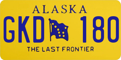 AK license plate GKD180