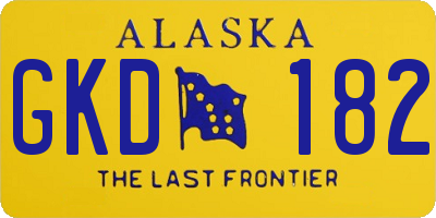 AK license plate GKD182