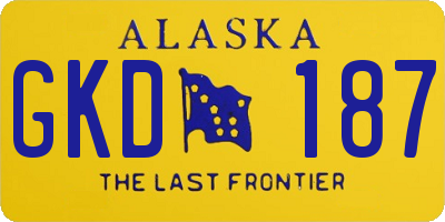 AK license plate GKD187