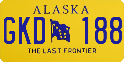 AK license plate GKD188