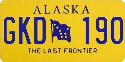 AK license plate GKD190