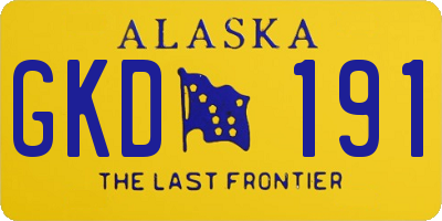 AK license plate GKD191