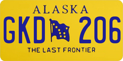 AK license plate GKD206