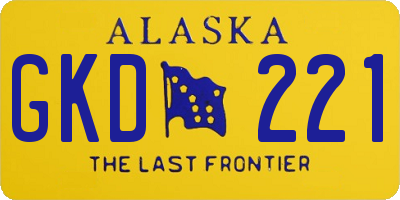 AK license plate GKD221