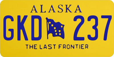 AK license plate GKD237