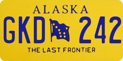 AK license plate GKD242