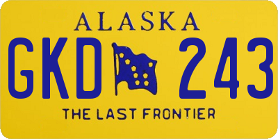 AK license plate GKD243