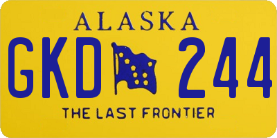 AK license plate GKD244