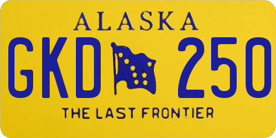AK license plate GKD250