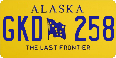 AK license plate GKD258