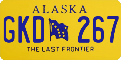 AK license plate GKD267
