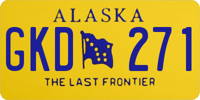 AK license plate GKD271