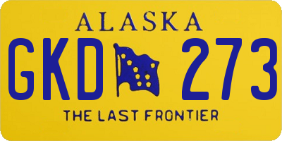AK license plate GKD273