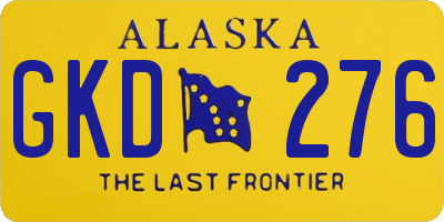 AK license plate GKD276