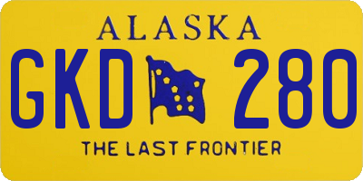 AK license plate GKD280