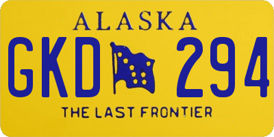 AK license plate GKD294