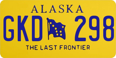 AK license plate GKD298