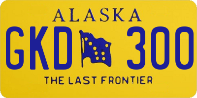 AK license plate GKD300