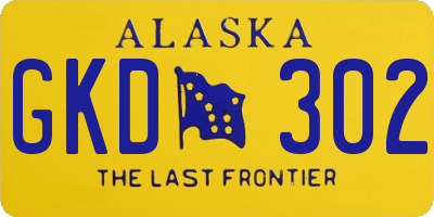 AK license plate GKD302