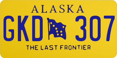 AK license plate GKD307
